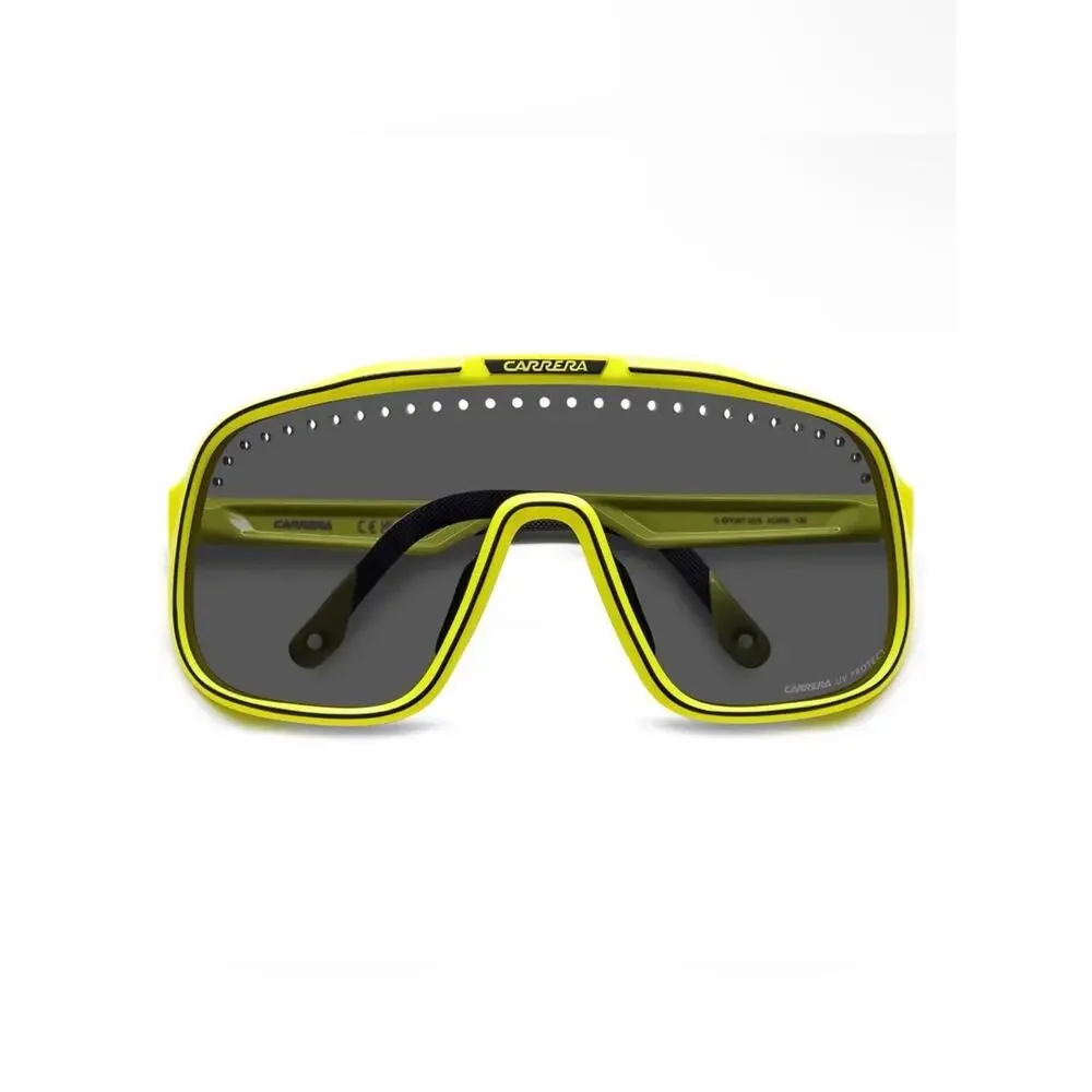 NEW!!! Carrera C Sport 02/S 4CWIR Yellow Shield Sunglass Visor with Grey Lenses
